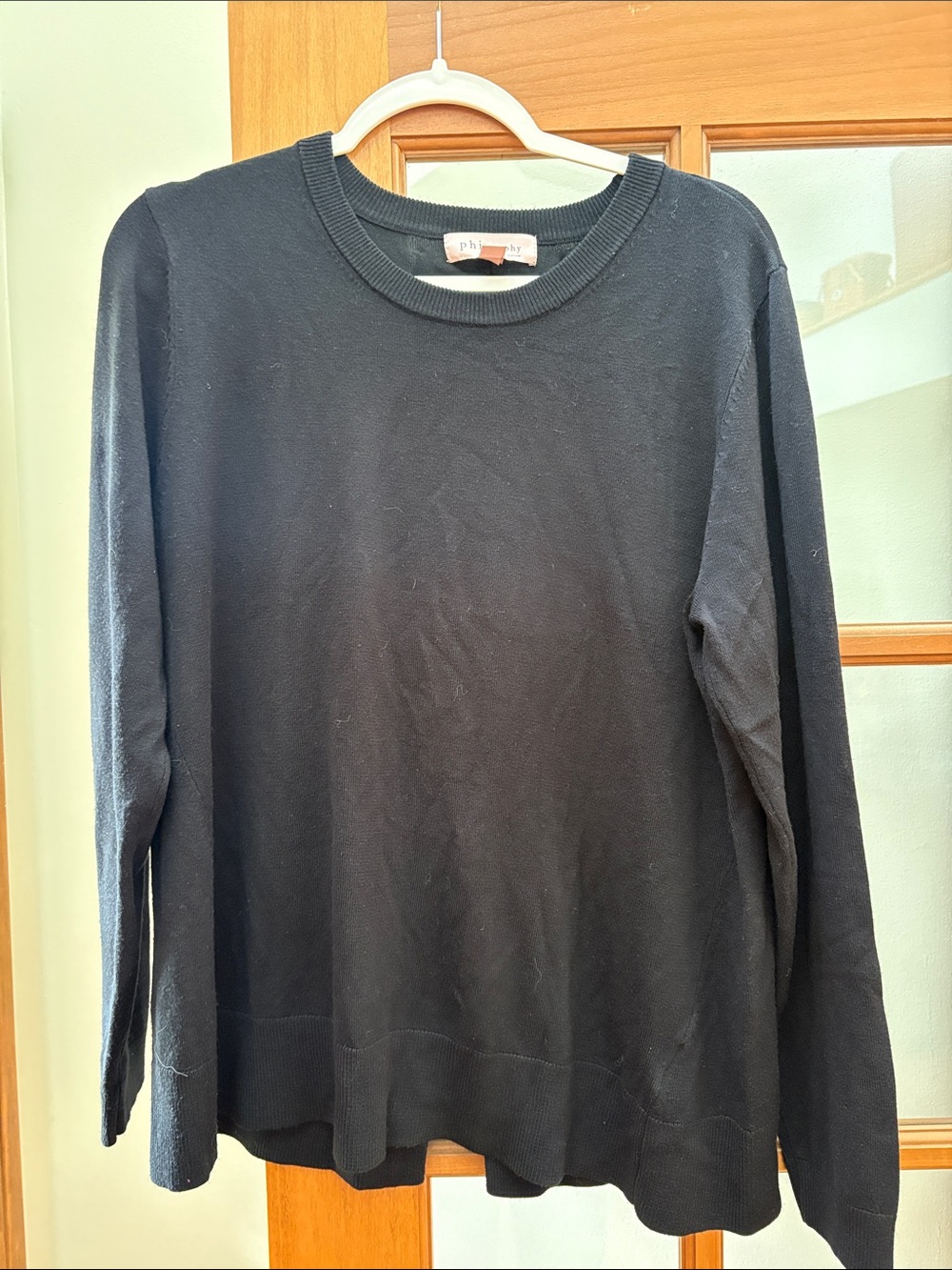 Philosophy Black Crewneck Women's Sweater